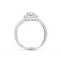 18K white gold  diamond halo engagement ring 