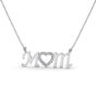 9K White Gold MOM Diamonds Necklace