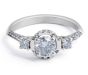 Halo Diamond Engagement Ring in 18 Karat White Gold - Diamond Engagement rings