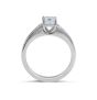 Princes Cut Diamond Engagement Ring in 18 Karat White Gold with Channel Setting  - Wedding Rings