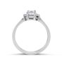 Three-Stone Diamond Engagement Ring in 18 Karat White Gold - Women's Engagement Ring