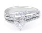 18 Karat Two Hearts Diamond Engagement Ring 