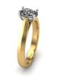 18K White and Yellow Gold Oval Cut Diamond Engagement Ring