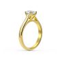 18K White and Yellow Gold Oval Cut Diamond Engagement Ring