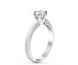 Solitaire Diamond Engagement Ring In 18 Karat White Gold