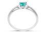 Emerald Diamond Engagement Ring in 18 Karat White Gold - Gemstone rings