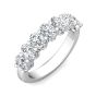 GIA Certified 2.00CT Oval Cut 7 Stone Diamond Eternity Ring Share Prong Setting -18K White