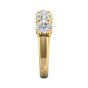 5 Stone Lab Grown Diamond 2.50CT Round Cut Anniversary Diamond Wedding Ring In 18K Yellow Gold 