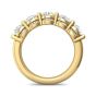 5 Stone Lab Grown Diamond 2.50CT Round Cut Anniversary Diamond Wedding Ring In 18K Yellow Gold 