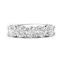 2.50CT FIVE Stone Share Prong setting Diamond Anniversary Wedding Ring In 18K White Gold