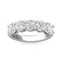 2.50CT FIVE Stone Share Prong setting Diamond Anniversary Wedding Ring In 18K White Gold