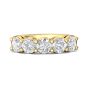 5 Stone Lab Grown Diamond 2.50CT Round Cut Anniversary Diamond Wedding Ring In 18K Yellow Gold 