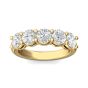 5 Stone Lab Grown Diamond 2.50CT Round Cut Anniversary Diamond Wedding Ring In 18K Yellow Gold 