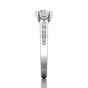 Trilogy 4 Claw Setting Diamond Engagement Ring Prong Channel Setting in 18k White Gold