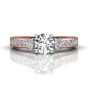 Trilogy Diamond Engagement Ring Prong Channel Setting