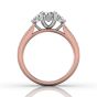 Trilogy Diamond Engagement Ring Prong Channel Setting