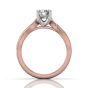 Twist Four Claw Diamond Engagement Ring-18K Rose