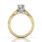 Twist Four Claw Diamond Engagement Ring-18K Yellow