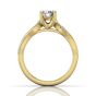 Twist Four Claw Diamond Engagement Ring-18K Yellow