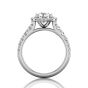 Vintage Cushion Cut Halo Diamond Engagement Ring With Four Claw Setting Centre Stone