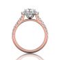 Vintage Cushion Cut Halo Diamond Engagement Ring With Four Claw Setting Centre Stone