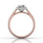 Cushion Cut Halo Engagement Ring in 18k White Gold -18K Rose