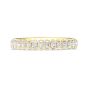 1.50Ct Trio Diamond Round Brilliant Cut Wedding Ring Pave Setting In 18K Yellow Gold 