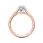 Pear Shape Solitaire Diamond Engagement Ring With a Tapered Plain Band -18K Rose