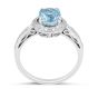 AQUAMARINE DIAMOND HALO Custom engagement rings melbourne