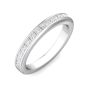 Princess Cut Channel Set Diamond Wedding Ring Shiny Finish Comfort Fit In 18K White Gold 