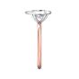 Pear Shape Cut Bezel Setting Diamond Engagement Ring In a Plain Knife Edge Band-18K Rose