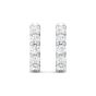 Hoop Diamond Earrings Round Cut Diamonds Share Claw Setting In 18K White Gold 