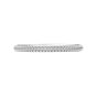 Knife Edge Pave Diamond Brilliant Round Cut Half Eternity Wedding Band In 18K White Gold 