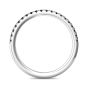 Black Diamond Wedding Band Micro Pave Half Way Setting In 18K White Gold 