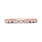 Milgrain Vintage Marquise and Dot Bezel And Share Prong Setting Round Cut Diamond Wedding Rind In 18K Rose Gold