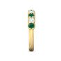 Diamond Emerald Women's Wedding Ring Share Prong Setting In 18K Yellow Gold 