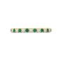 Emerald And Diamond 18K Yellow Gold Wedding Ring Share Prong Setting 