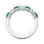 Emerald And Diamond alternative Eternity Wedding Ring Share Prong Setting In 18K White Gold 