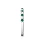 Emerald and Diamond Semi Eternity Classic Wedding Ring Set in 18K White Gold