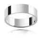 Gents Wedding Band with flat profile and straight edges In 6.0MM Width-Platinum