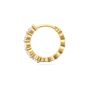 Circle Round Cut Diamond Hoop Earrings Share Prong Setting In 18K Yellow Gold 