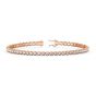 Lab Grown 2.00ct Diamond Tennis Bracelet Splendid Crown Set-18K Rose