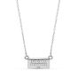 3 Row Black Diamond Pendant Pave Setting In 18K White Gold 