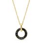 Black Diamond Pendant Pave Setting In 9K White Gold 