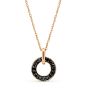 Black Diamond Pendant Pave Setting In 9K White Gold 