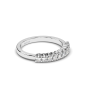 Oval Cut Share Prong Women wedding Ring In 18K White Gold 