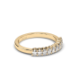 Women Wedding Ring Oval Shape Cut Diamonds Share Prong Setting In 18K Yellow Gold 