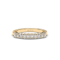 Women Wedding Ring Oval Shape Cut Diamonds Share Prong Setting In 18K Yellow Gold 