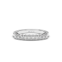 Oval Cut Share Prong Women wedding Ring In 18K White Gold 