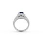 18K White Gold Diamond Blue Sapphire Ring 